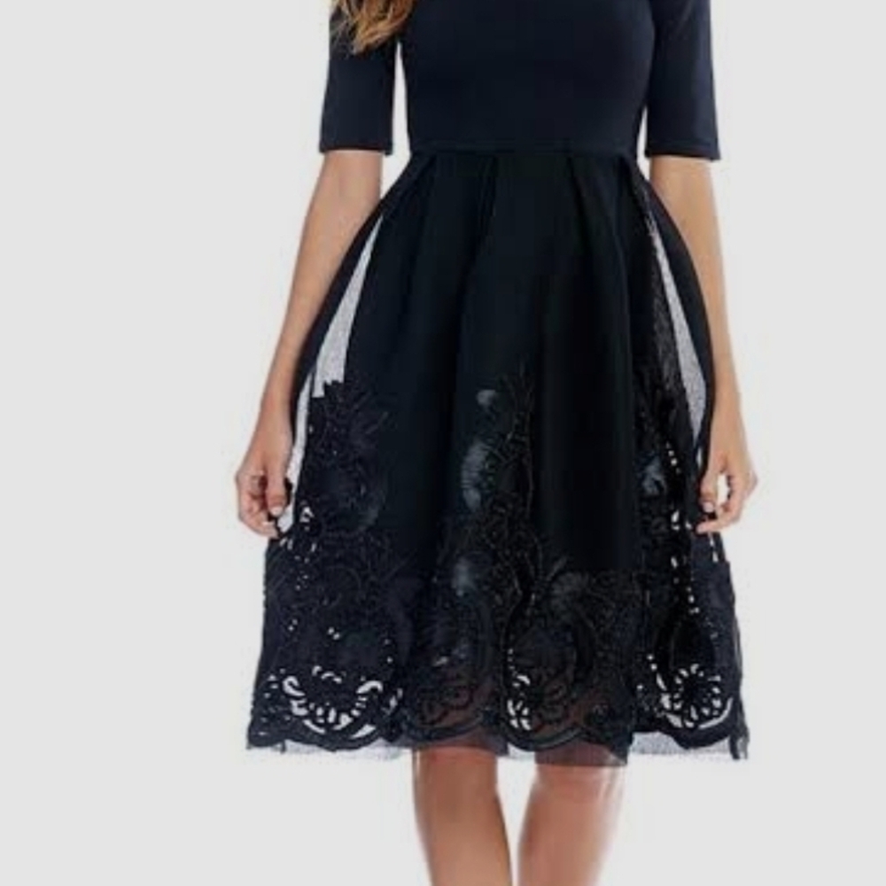 Forever 21 Black Midi Dress with Sophisticated Style